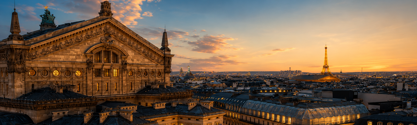 Paris skyline near Anthoria headquarters